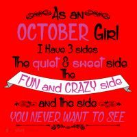 October Girl Sweet But Crazy Funny Birthday Santa Hat thumb 1