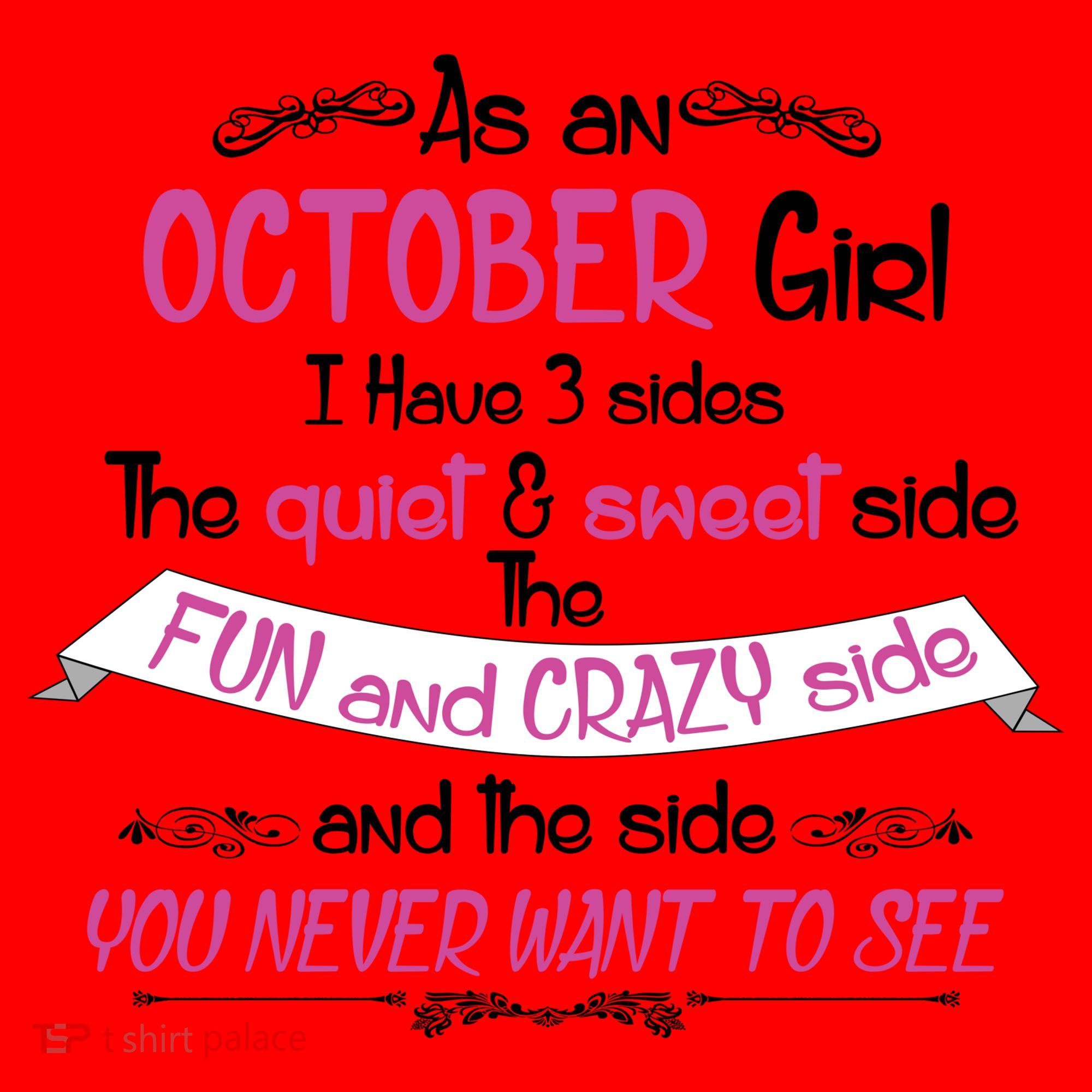 October Girl Sweet But Crazy Funny Birthday Santa Hat