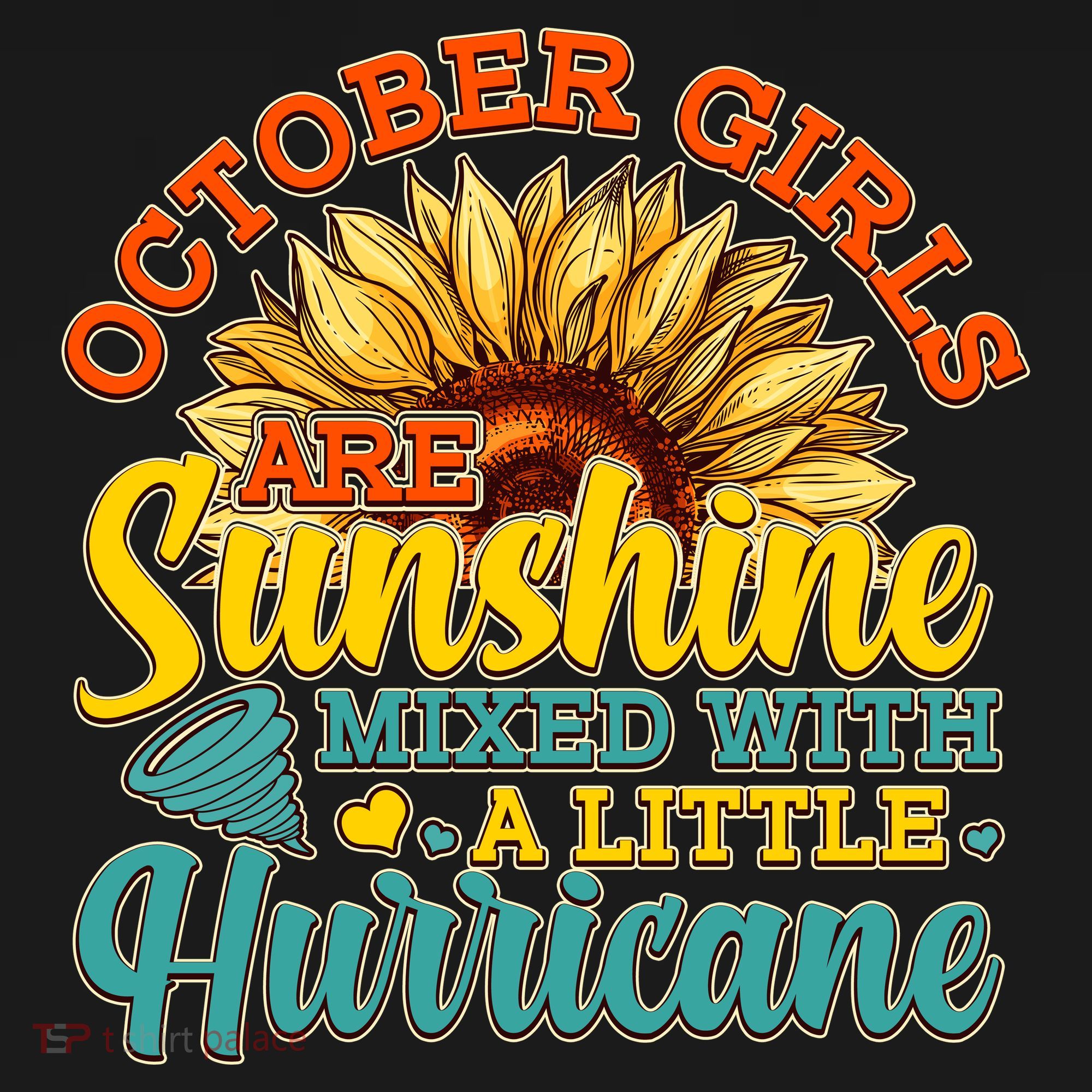 October Girls Are Sunshine Mixed With A Little Hurricane Sunflower Birthday Ornament
