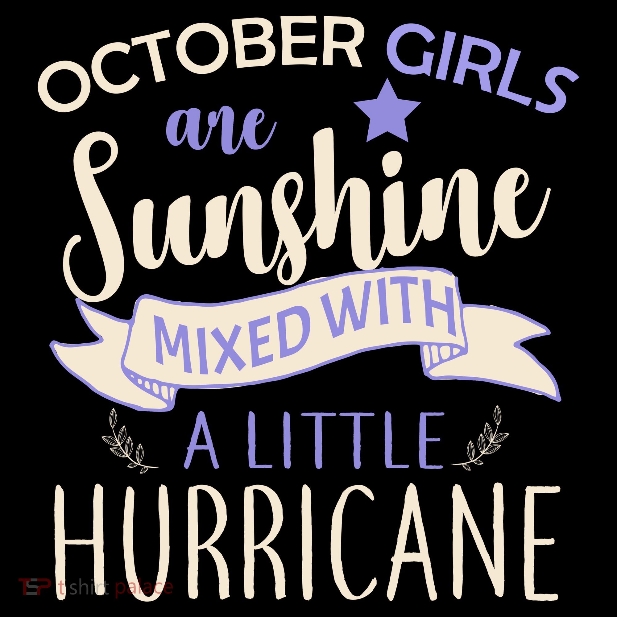 October Girls Are Sunshine Mixed With Hurricane Women's Hoodie