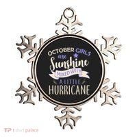 October Girls Are Sunshine Mixed With Hurricane Ornament thumb 0