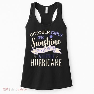October Girls Are Sunshine Mixed With Hurricane Women's Tank Top