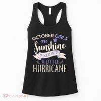 October Girls Are Sunshine Mixed With Hurricane Women's Tank Top thumb 0