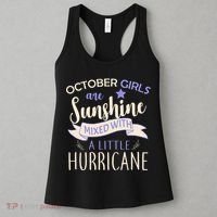 October Girls Are Sunshine Mixed With Hurricane Women's Tank Top thumb 3