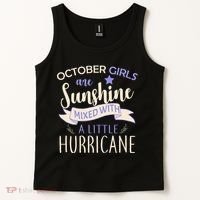 October Girls Are Sunshine Mixed With Hurricane Tank Top thumb 2