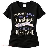 October Girls Are Sunshine Mixed With Hurricane Women's T-Shirt thumb 0