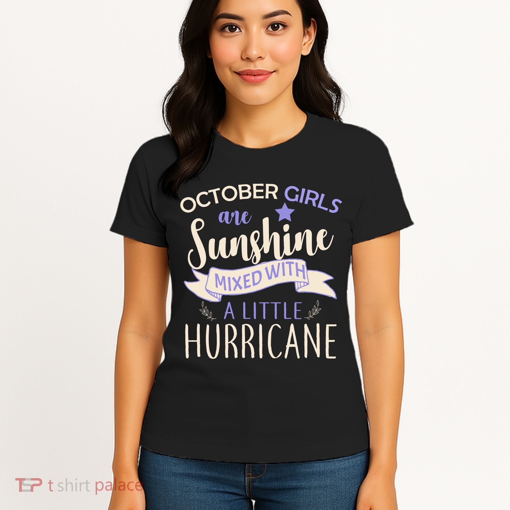 October Girls Are Sunshine Mixed With Hurricane Women's T-Shirt