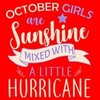 October Girls Are Sunshine Mixed With Hurricane Santa Hat thumb 1