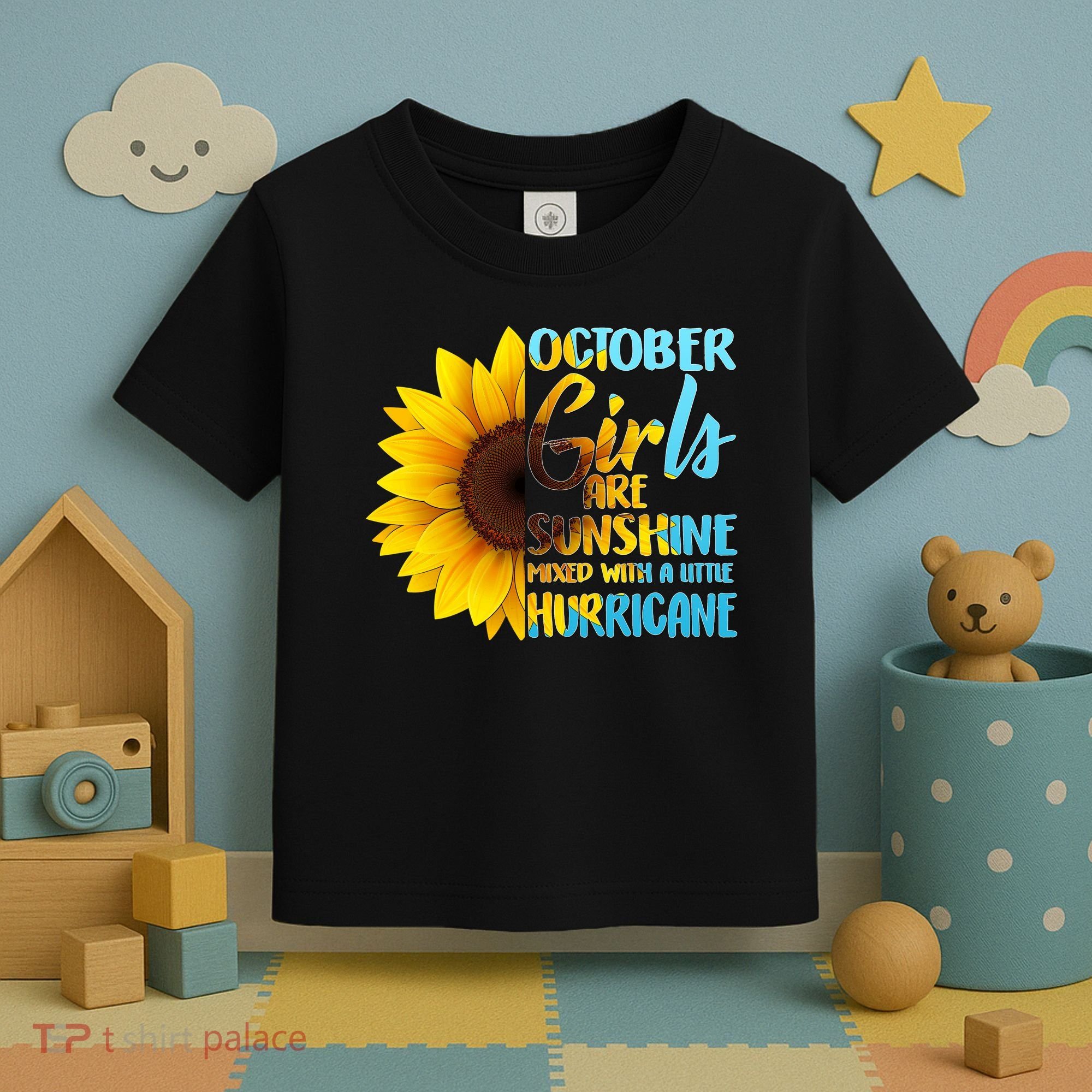 October Girls Sunflower Toddler T-Shirt