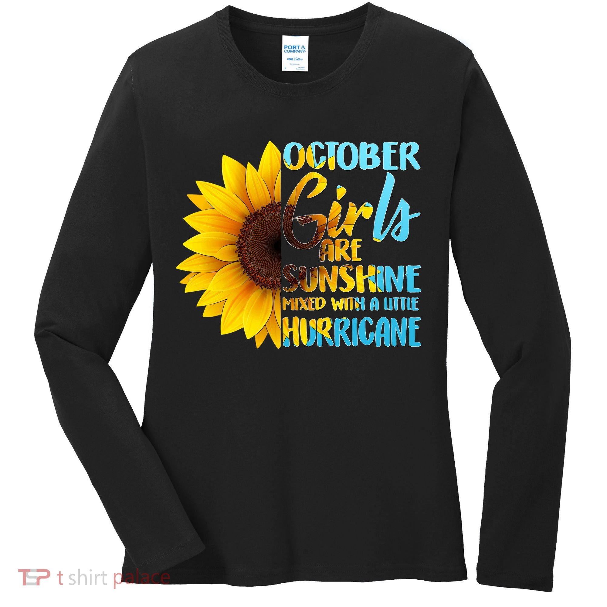 October Girls Sunflower Women's Long Sleeve Shirt