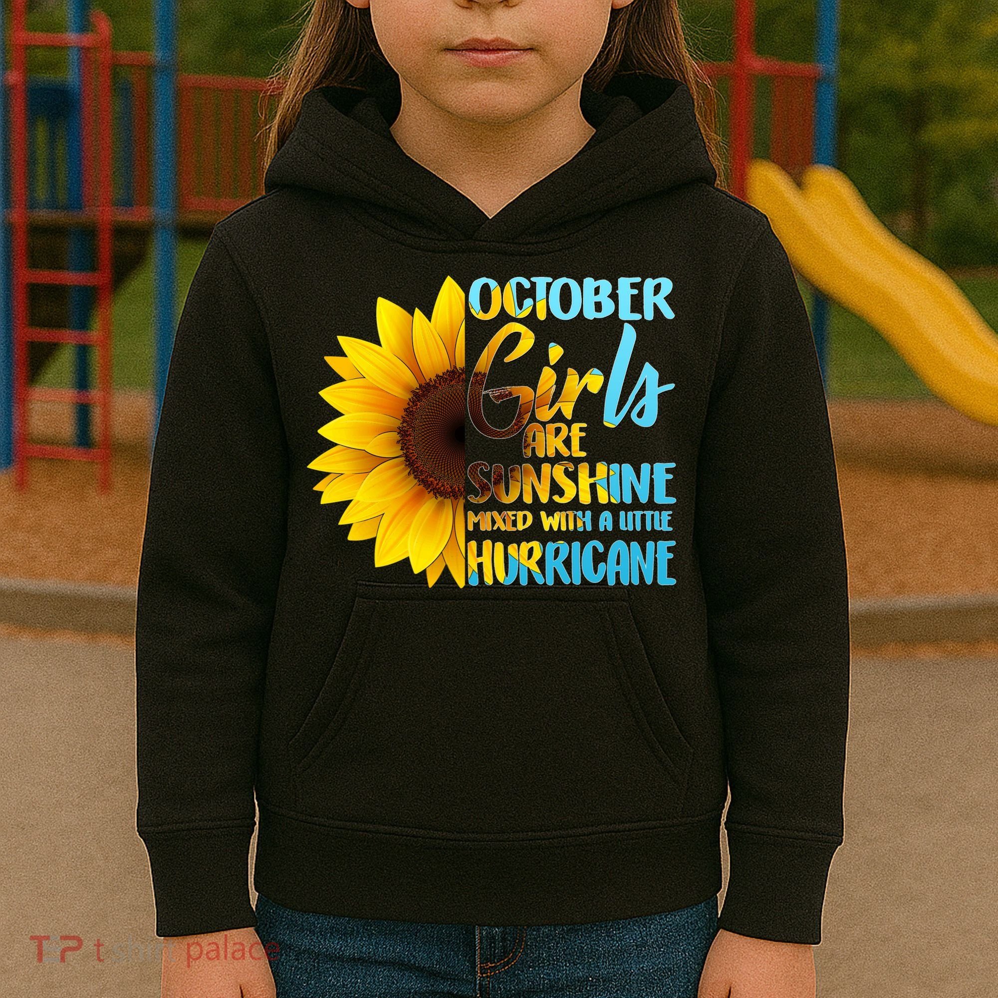 October Girls Sunflower Kids Hoodie