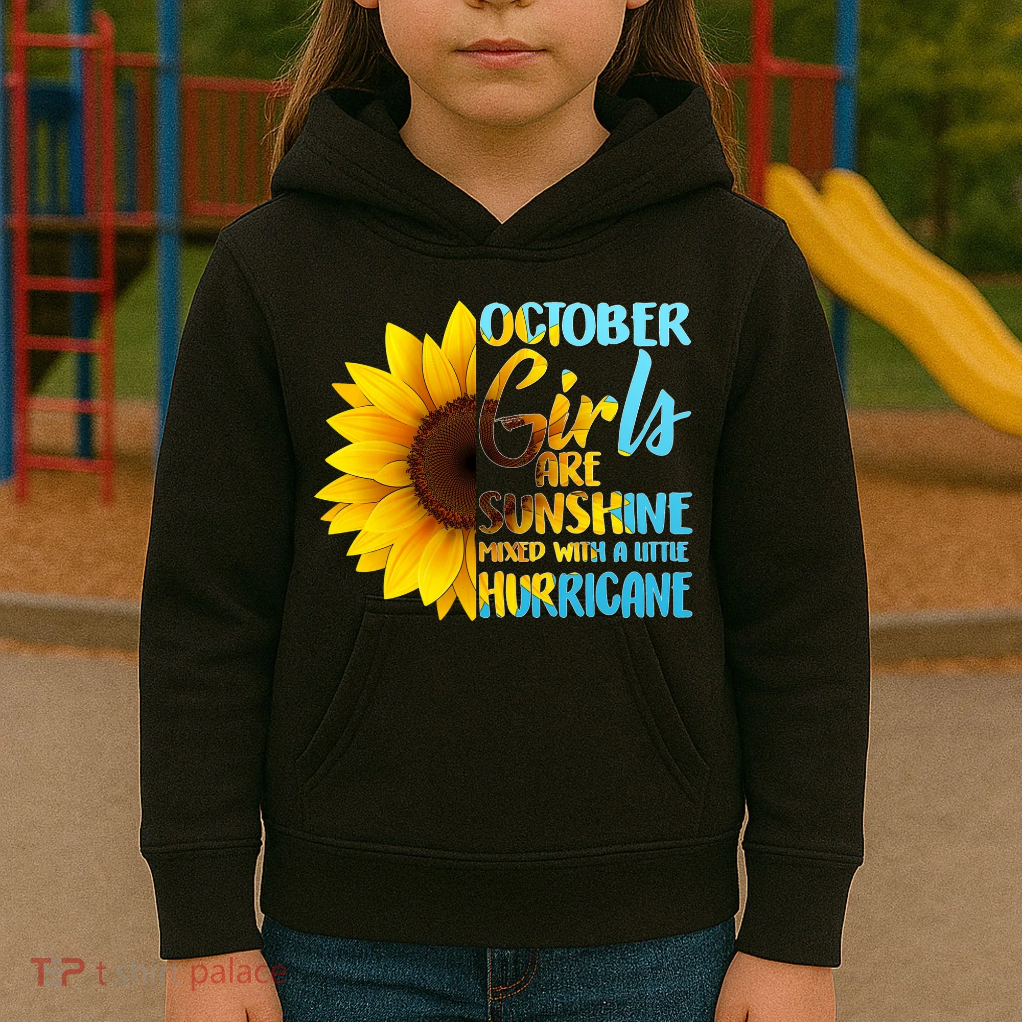 October Girls Sunflower Kids Hoodie