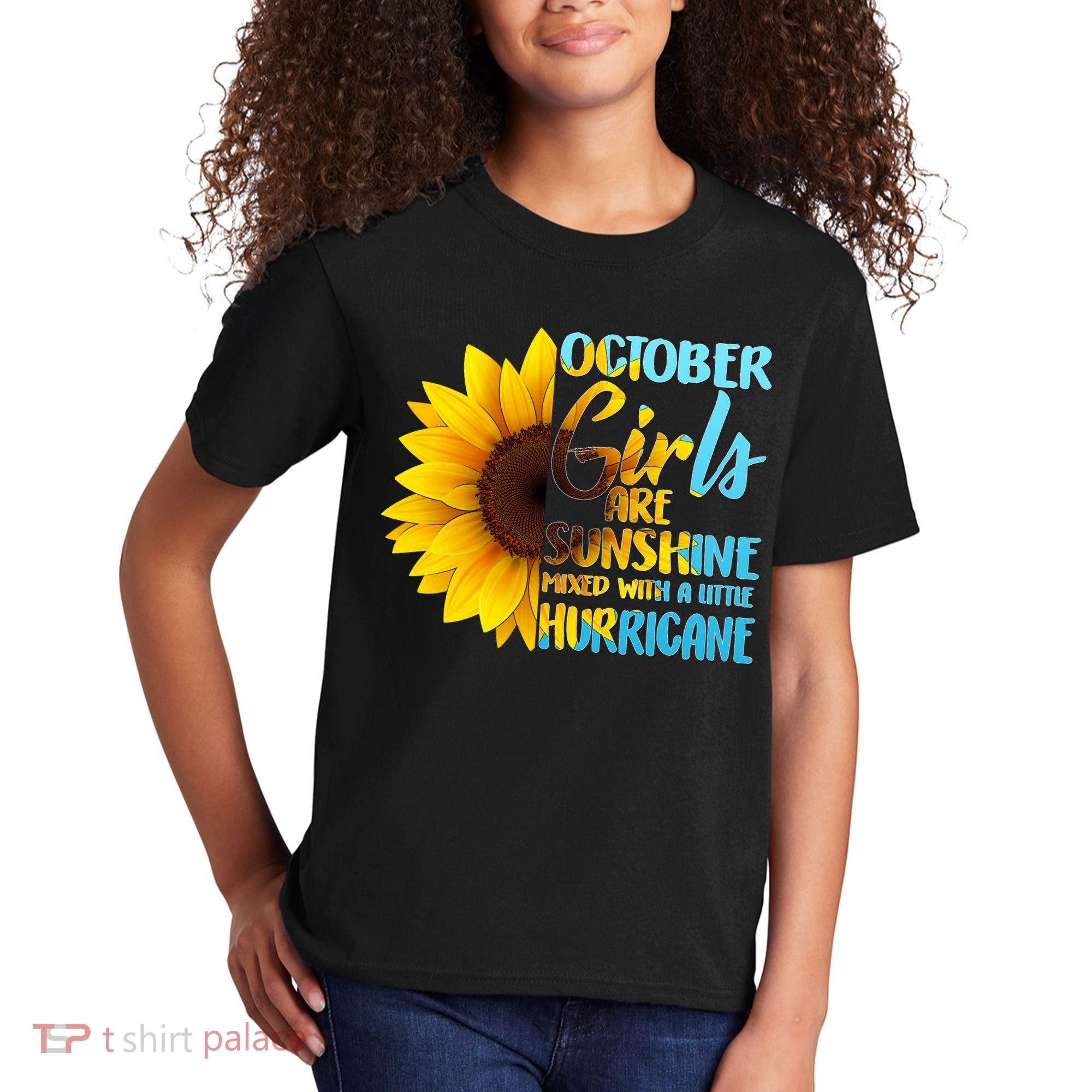 October Girls Sunflower Kids T-Shirt