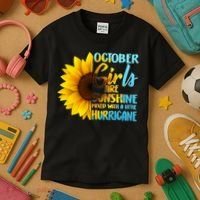 October Girls Sunflower Kids T-Shirt thumb 3