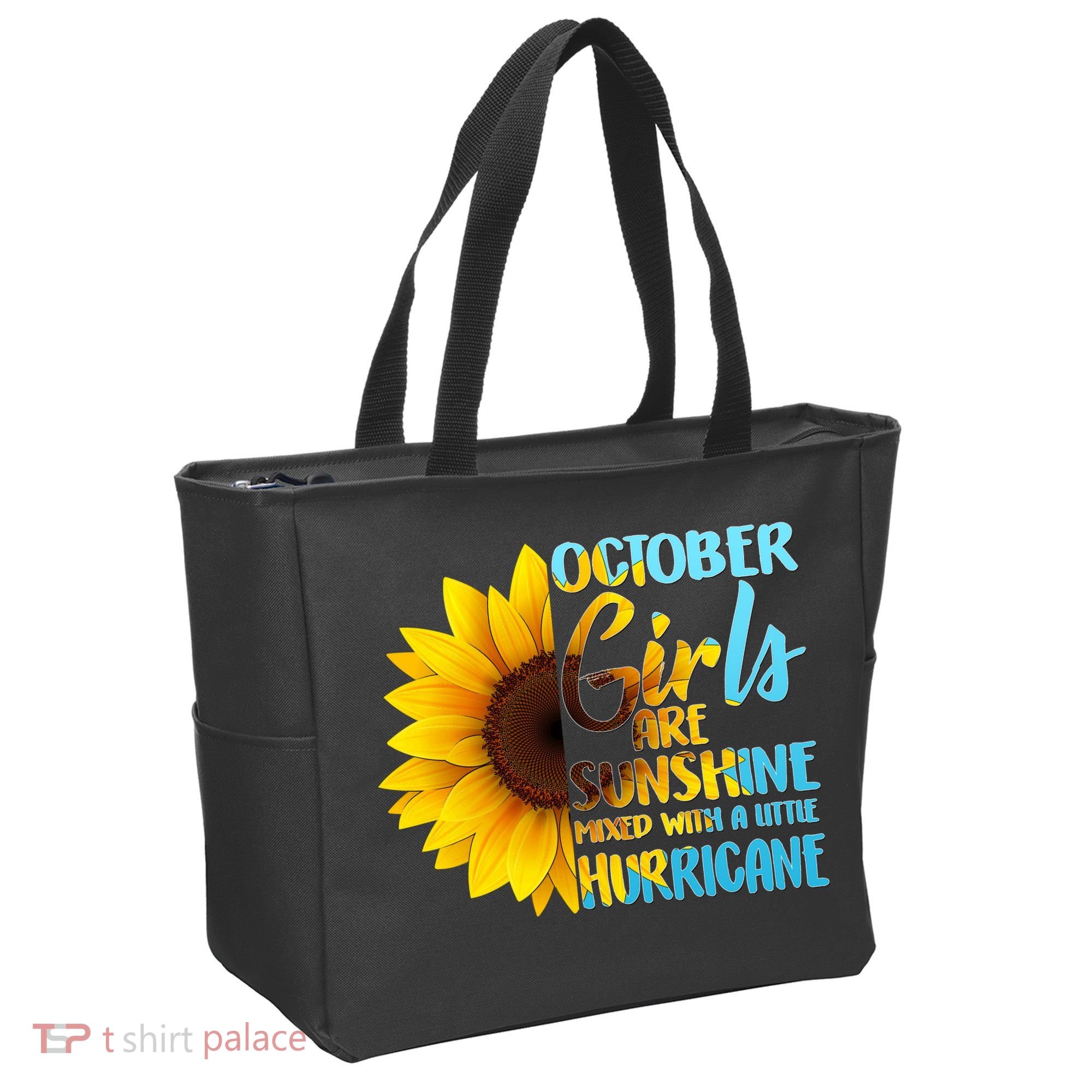 October Girls Sunflower Tote Bag