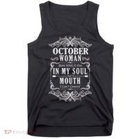 October Woman Funny Birthday Tank Top thumb 0