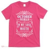 October Woman Funny Birthday T-Shirt thumb 0