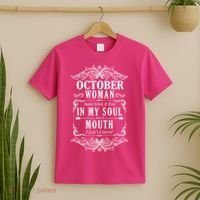 October Woman Funny Birthday T-Shirt thumb 2
