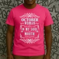 October Woman Funny Birthday T-Shirt thumb 3