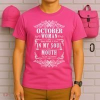October Woman Funny Birthday T-Shirt thumb 6