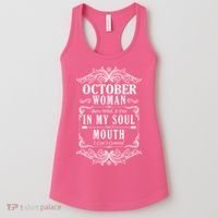 October Woman Funny Birthday Women's Tank Top thumb 0