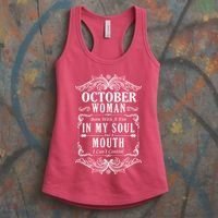 October Woman Funny Birthday Women's Tank Top thumb 3