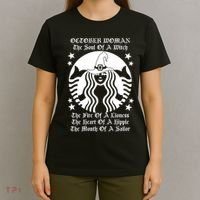 October Woman Soul Of A Witch Fire Of Lioness T-Shirt thumb 4