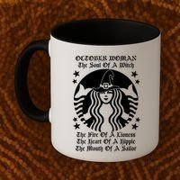 October Woman Soul Of A Witch Fire Of Lioness Coffee Mug thumb 2