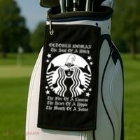 October Woman Soul Of A Witch Fire Of Lioness Golf Towel thumb 2