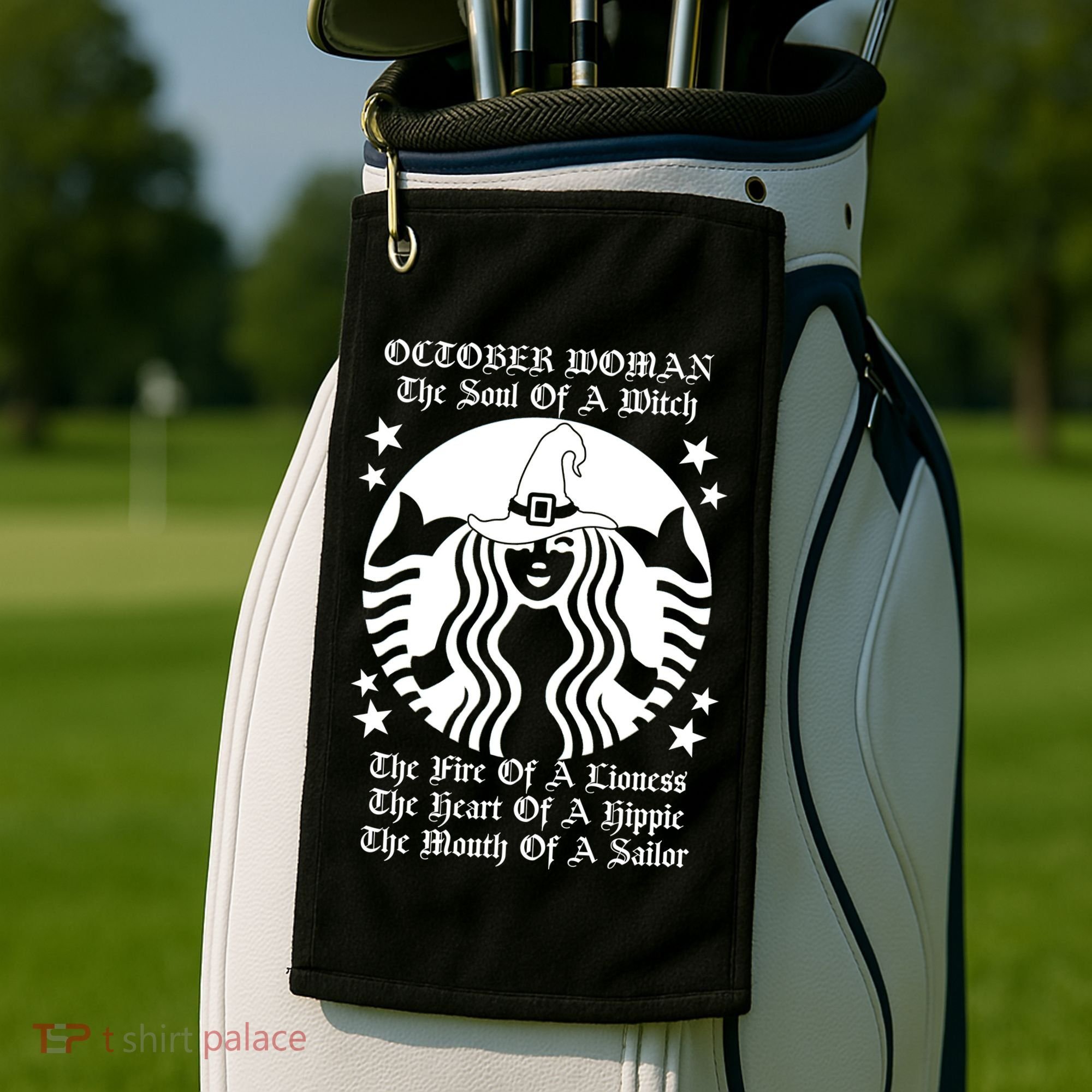 October Woman Soul Of A Witch Fire Of Lioness Golf Towel