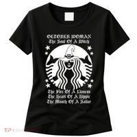 October Woman Soul Of A Witch Fire Of Lioness Women's T-Shirt thumb 0
