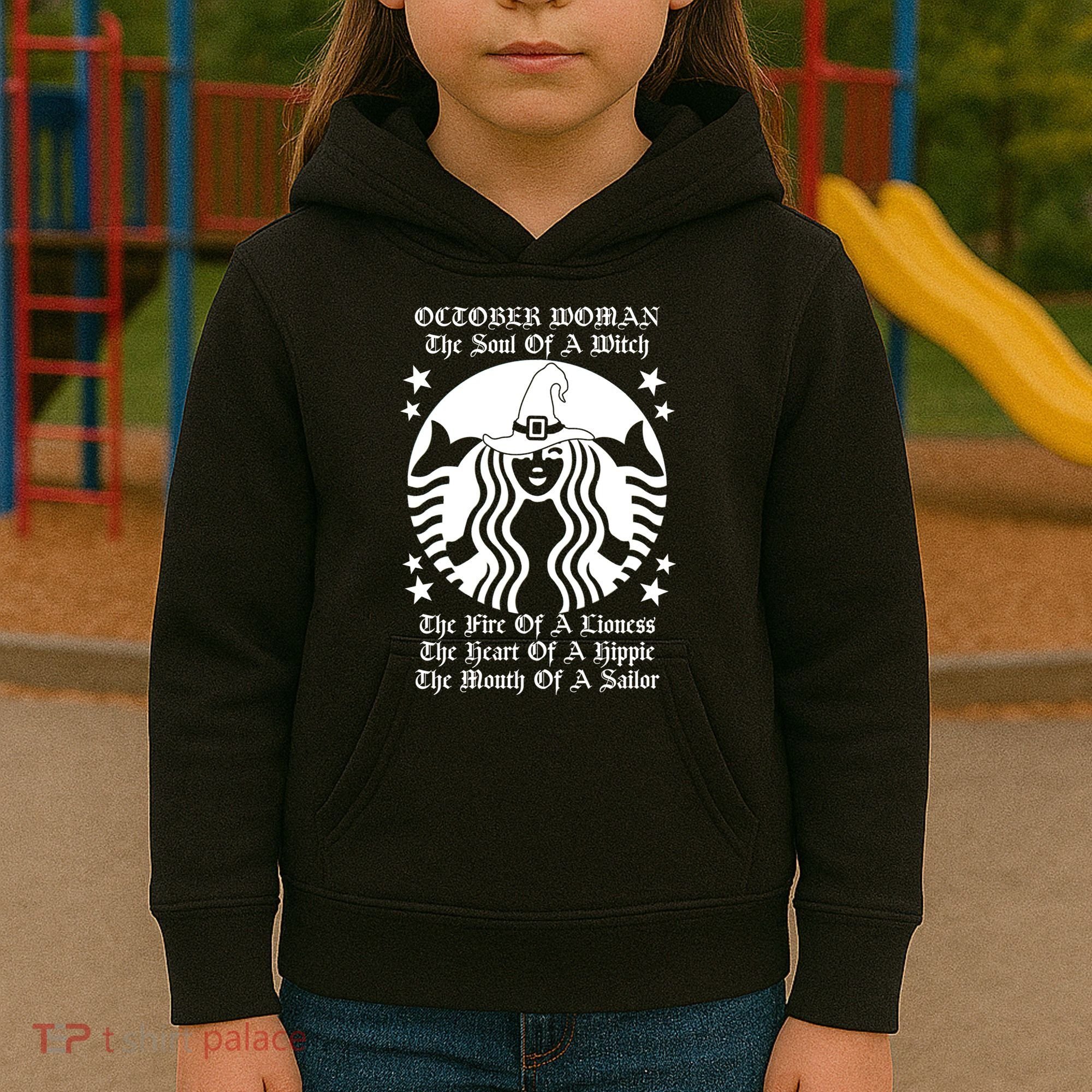 October Woman Soul Of A Witch Fire Of Lioness Kids Hoodie