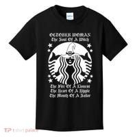 October Woman Soul Of A Witch Fire Of Lioness Kids T-Shirt thumb 0
