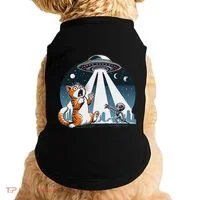 Orange Cat Ufo Doggie Tank thumb 0