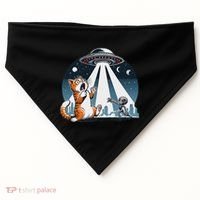 Orange Cat Ufo USA-Made Doggie Bandana thumb 0