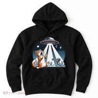 Orange Cat Ufo Hoodie thumb 0