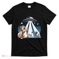 Orange Cat Ufo T-Shirt thumb 0