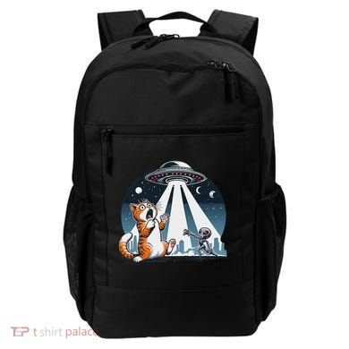 Orange Cat Ufo Backpack