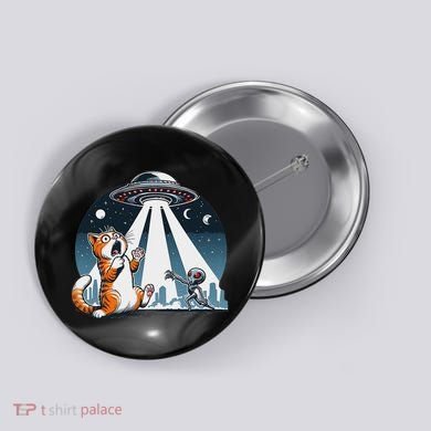 Orange Cat Ufo Button