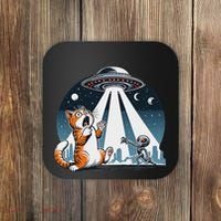 Orange Cat Ufo Coaster thumb 0