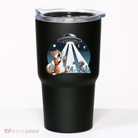 Orange Cat Ufo Tumbler thumb 0