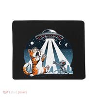 Orange Cat Ufo Mousepad thumb 0