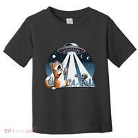 Orange Cat Ufo Toddler T-Shirt thumb 0