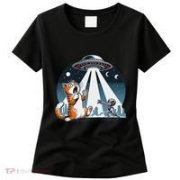 Orange Cat Ufo Women's T-Shirt thumb 0