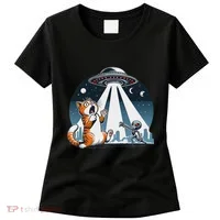 Orange Cat Ufo Women's T-Shirt thumb 0
