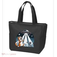 Orange Cat Ufo Tote Bag thumb 3
