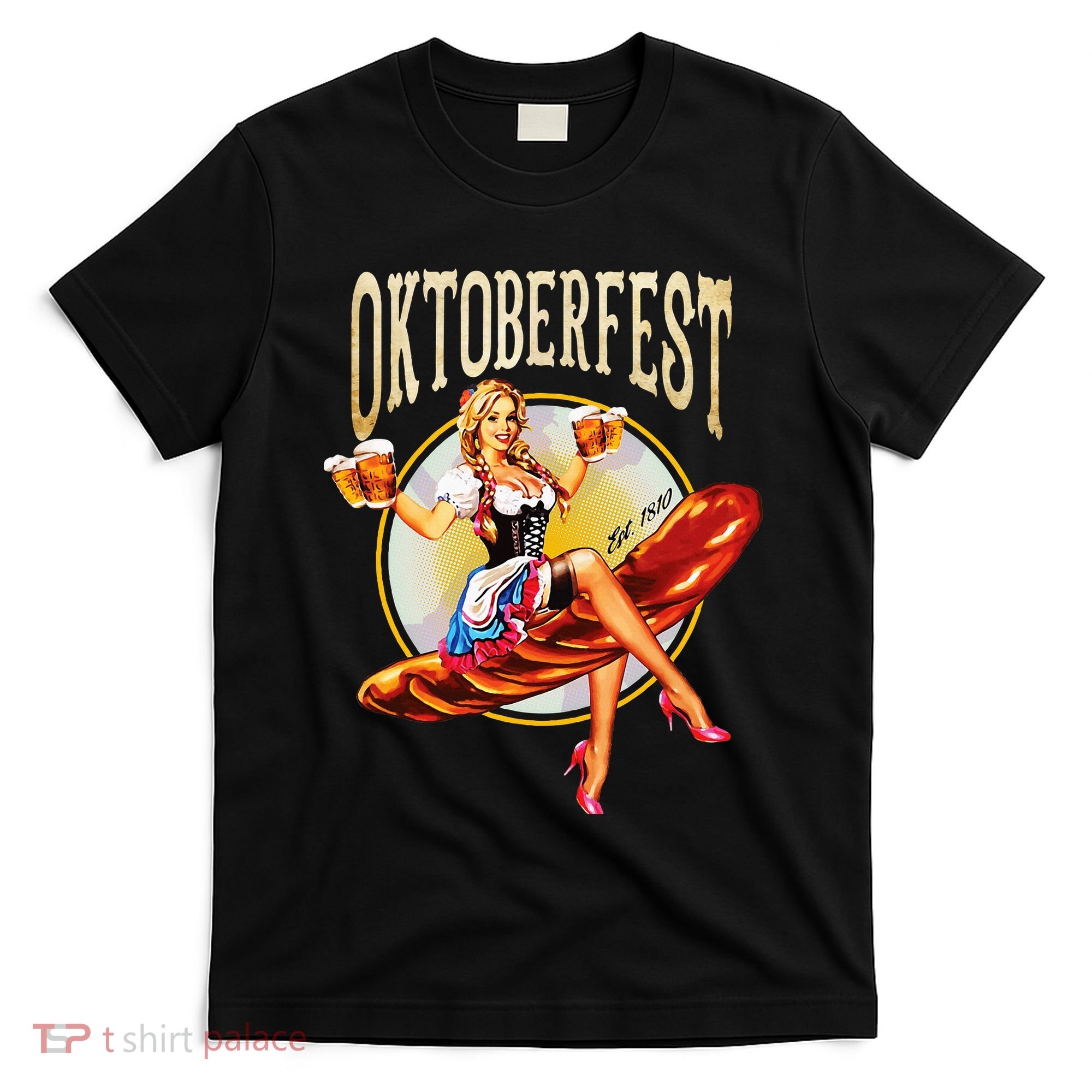 Oktoberfest Costume Vintage Bavarian German Beer Wurst T-Shirt