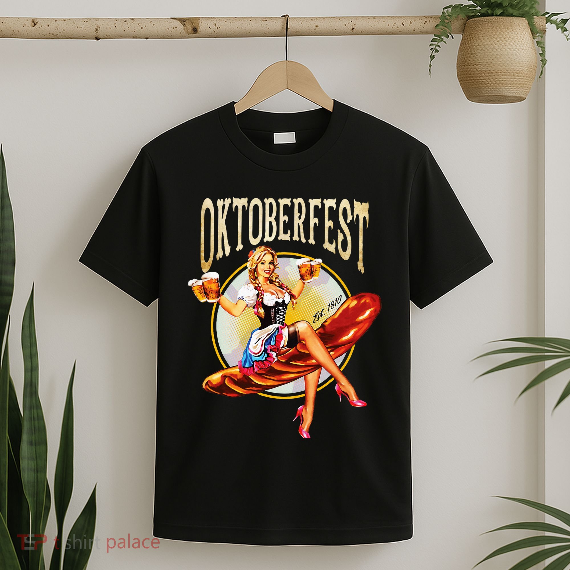 Oktoberfest Costume Vintage Bavarian German Beer Wurst T-Shirt