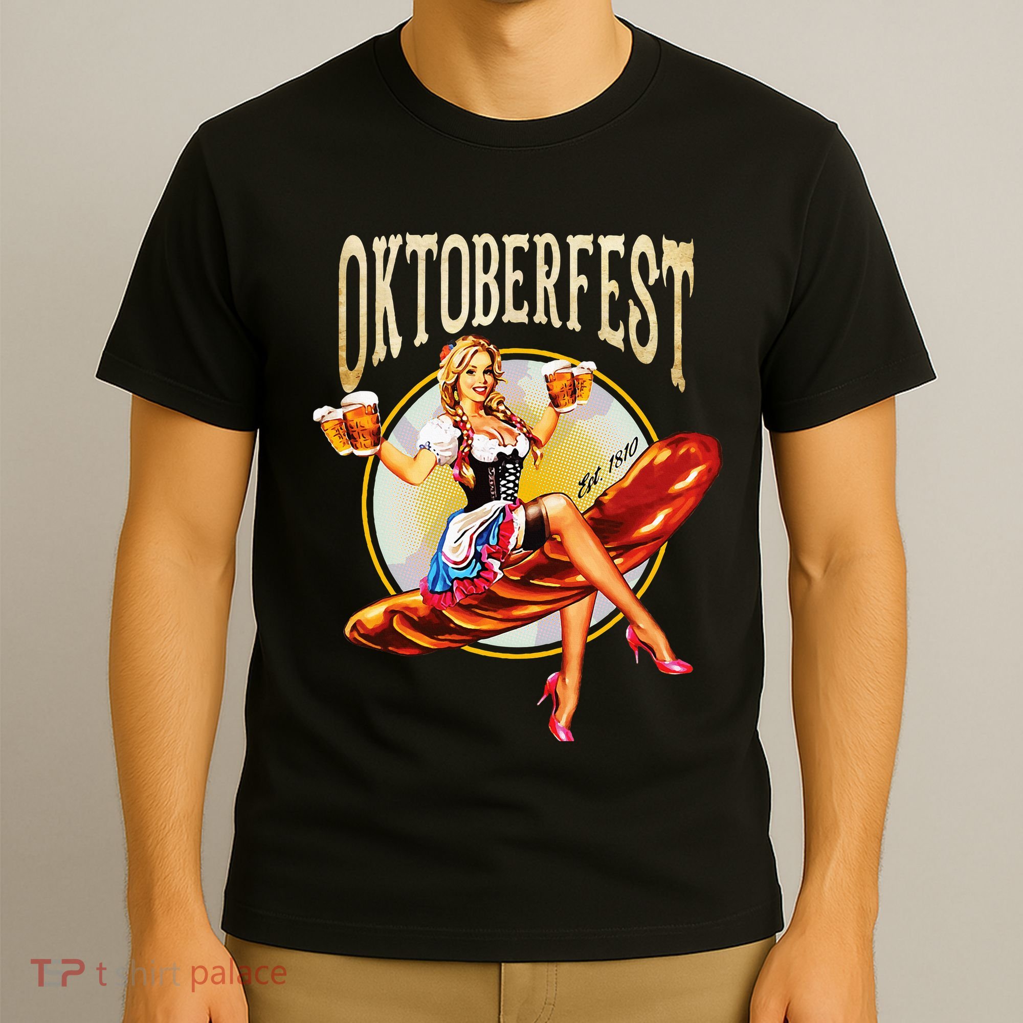 Oktoberfest Costume Vintage Bavarian German Beer Wurst T-Shirt