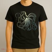Octopus Cool Vintage Marine Biologist Ocean Sea Life 3 T-Shirt thumb 3
